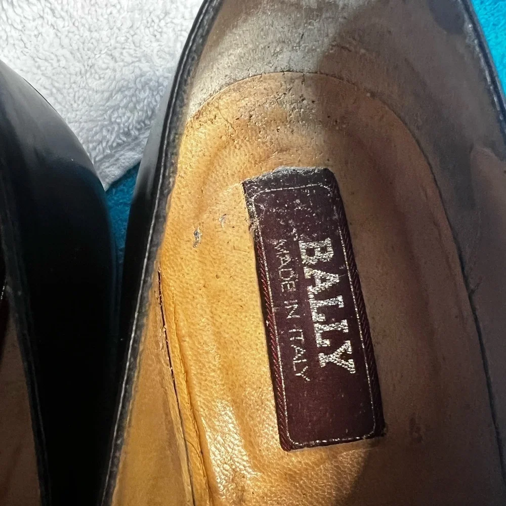 BALLY ITALIAN BLACK LACE UP OXFORDS, SIZE 91/2 9.5  classic vintage